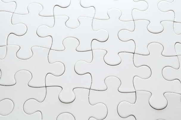 biały puzzle zakończone - Zdjęcie, obraz