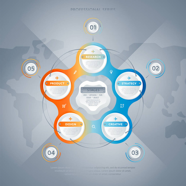 Бізнес-інфографіка сучасний концептуальний набір
 - Вектор, зображення