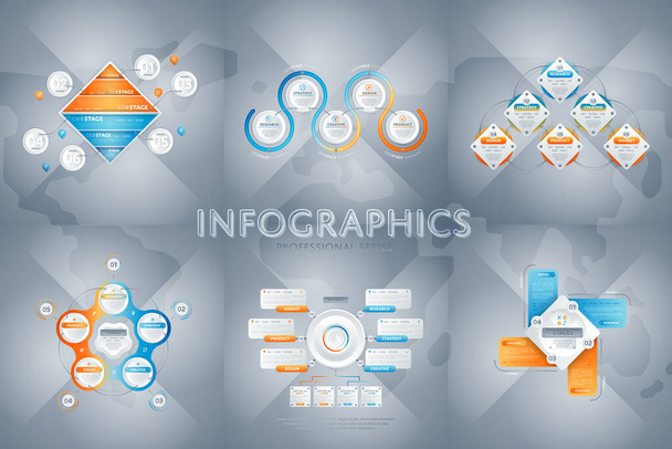 Üzleti infografika modern koncepció készlet - Vektor, kép