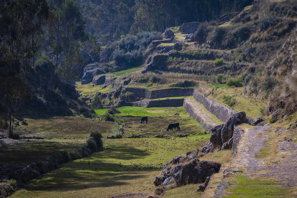 A kilátás Chinchero Régészeti Park, Peru - Fotó, kép