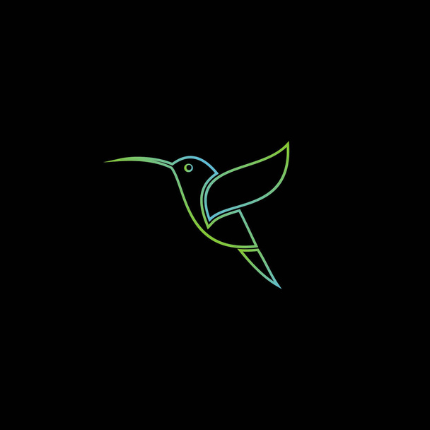 Mooie kolibrie Logo Icoon - Vector, afbeelding