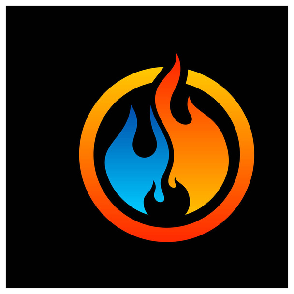 Fogo logotipo vetor, modelo de design de logotipo de chama, símbolo de ícone, design criativo
 - Vetor, Imagem