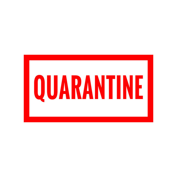 Sign quarantine caution coronavirus. Virus quarantine. Stop and protection sign. Flat vector stock illustration for poster, banner, flyer - Vektor, Bild