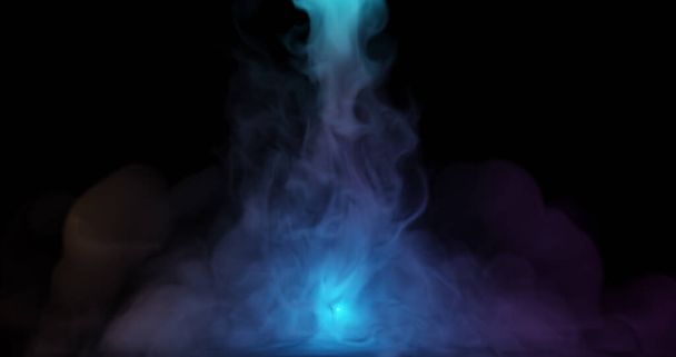humo colorido sobre fondo oscuro., 3d renderizado
. - Foto, Imagen