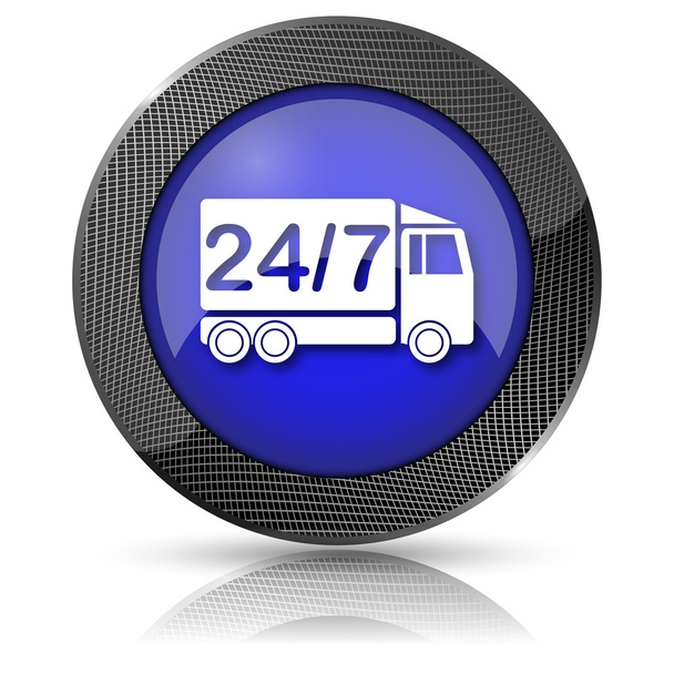 24 7 szállítás teherautó ikon - Fotó, kép