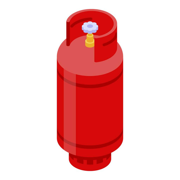 House gas cylinder icon, isometric style - ベクター画像