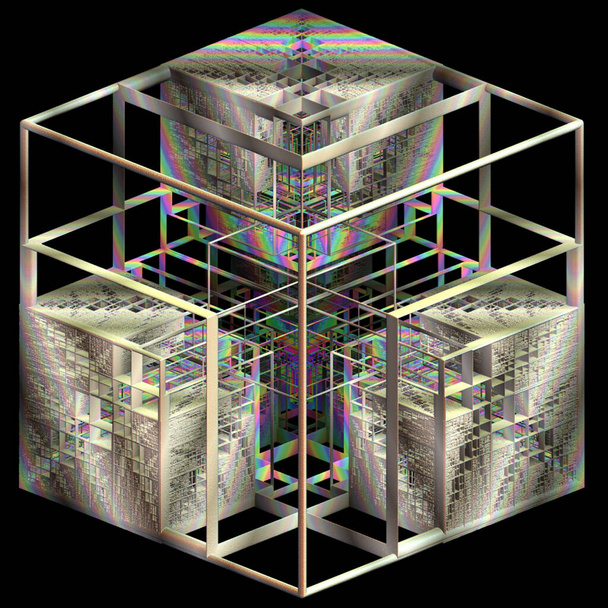 3D απεικόνιση των fractals υπολογίζεται στον υπολογιστή - Φωτογραφία, εικόνα