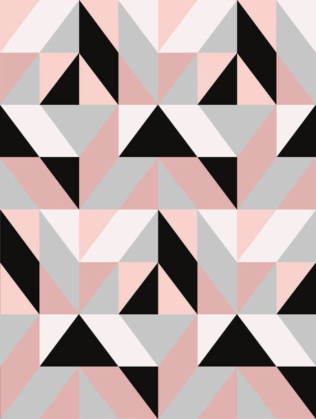 minimal pink and black vector seamless pattern - Vector, Image