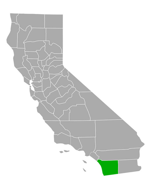 Mapa de San Diego en California - Vector, imagen