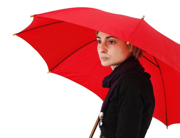 Mulher com guarda-chuva
 - Foto, Imagem