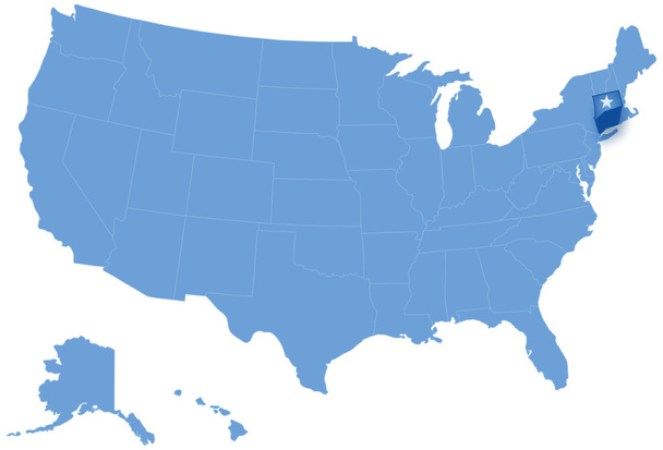 ABD'nin connecticut nerede çekilir devletlerin haritası - Vektör, Görsel