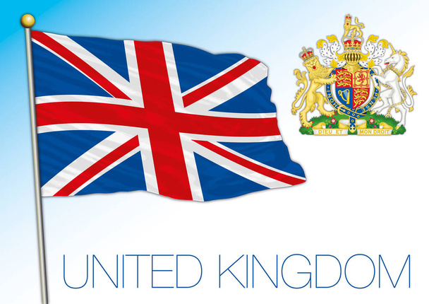 Yhdistynyt kuningaskunta virallinen kansallinen lippu ja vaakuna, Eurooppa, vektorikuva
 - Vektori, kuva