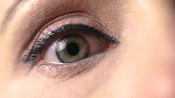 Глаз. Снимок крупным планом женского глаза
. - Кадры, видео