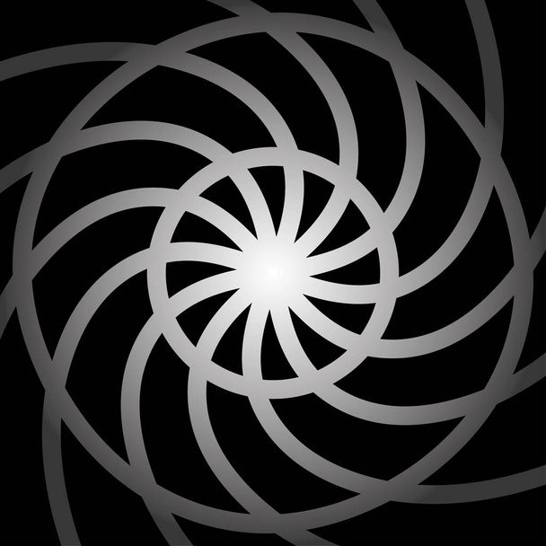Ronde vormen wervelende ontwerp sjabloon shell patroon - Vector, afbeelding