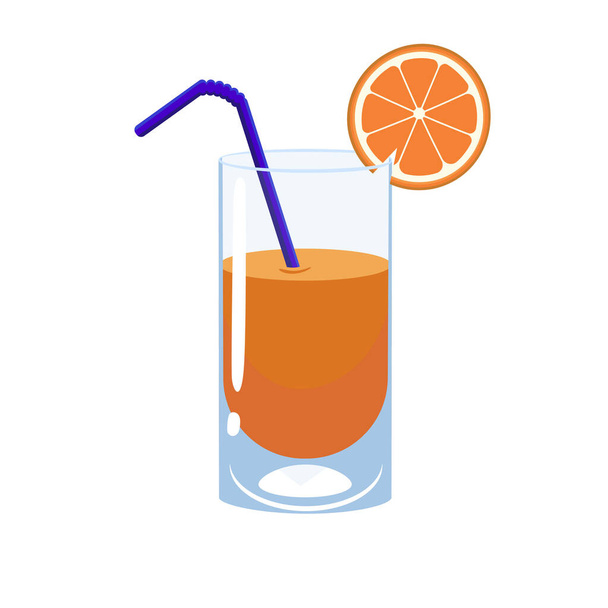 Verse sinaasappelsap isoleren op een witte achtergrond. Vectorafbeelding. - Vector, afbeelding