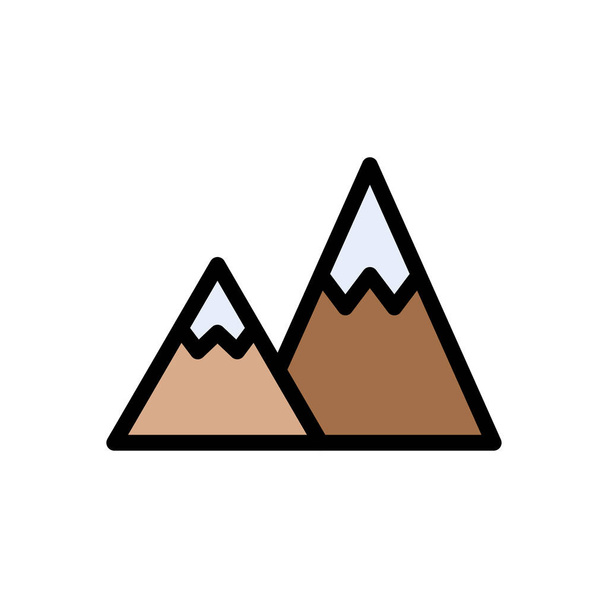 hills  vector flat color icon - Vector, imagen