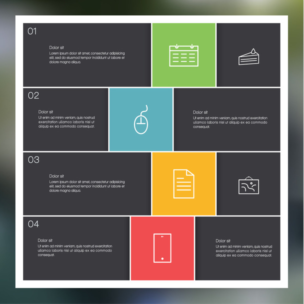 Vector modern design template. Clean presentation with place for - Vektori, kuva
