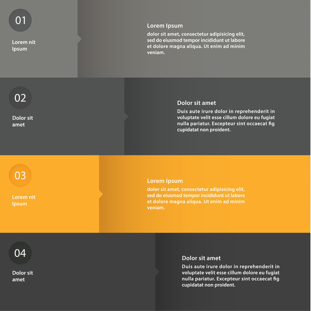 Vector colorful flat design template. Four choices. - Vetor, Imagem