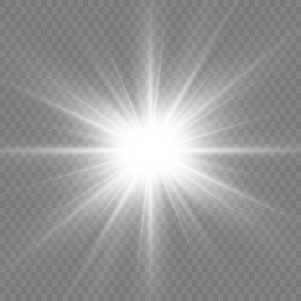 White bright Star.  - Vector, Image
