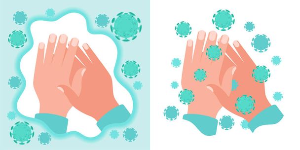 Dicas de prevenção infográfica lavar as mãos
 - Vetor, Imagem