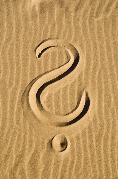 Позначка питання в піску
 - Фото, зображення