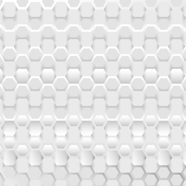 Adstract connection background with hexagonal white and grey pattern - Vector, afbeelding