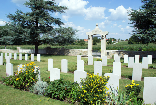 válka 14-18. Čínská hřbitov noyelles-sur-mer, Francie - Fotografie, Obrázek