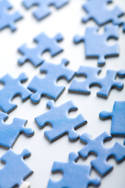 Peças de puzzle azul
 - Foto, Imagem