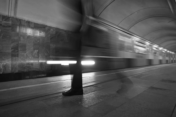 wagon train subway movement, transportation concept abstract background without people - 写真・画像