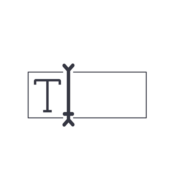 Text-Cursor-Zeiger, Text-Navigator-Symbol. Aktienvektorabbildung isoliert - Vektor, Bild