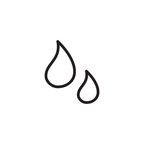 リニアドロップアイコン。水油液体ストックベクトル図分離 - ベクター画像