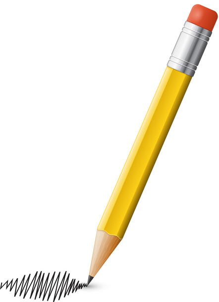Writing pencil, drawing - Vettoriali, immagini