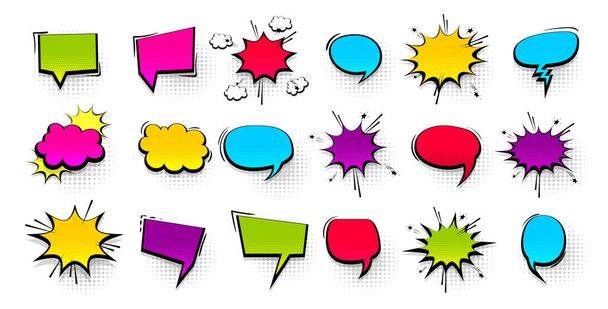 Colored peech bubble for comic text isolated background - ベクター画像