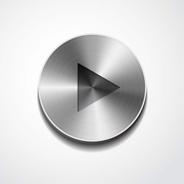 Metal play button - Вектор,изображение