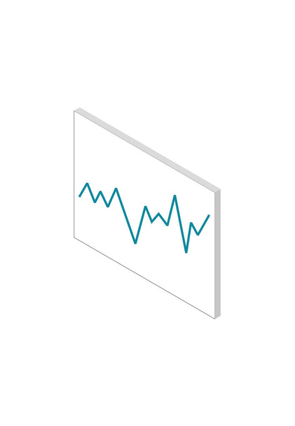 投資チャートの3Dベクトル - ベクター画像