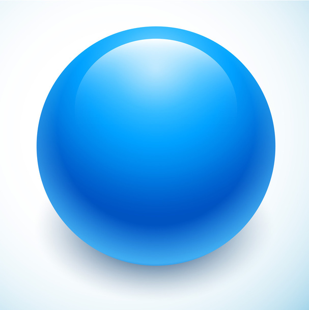 Blue ball isolated - Vector, Image
