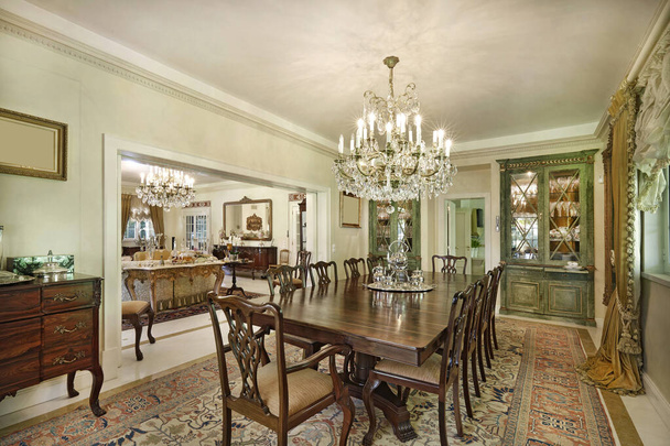 Home interior, antique classic room. - Фото, изображение