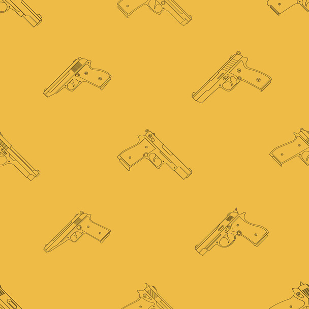 Seamless vector pattern with Pistols - Διάνυσμα, εικόνα