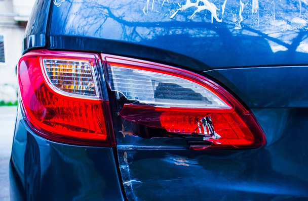 Broken rear light of the sports car - Photo, Image