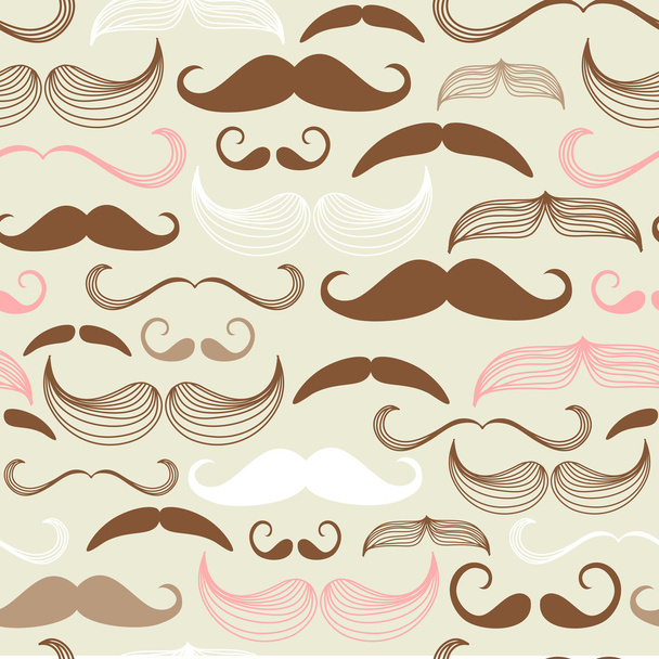 Mustache seamless pattern - ベクター画像
