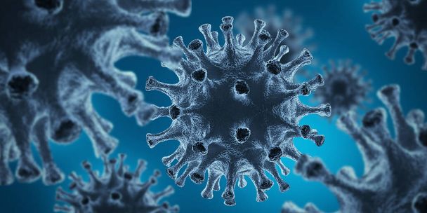 Клітини вірусу бактерії - тло мікробів. Концепція мікробіології охорони здоров'я. 3d ілюстрація рендеринга
 - Фото, зображення