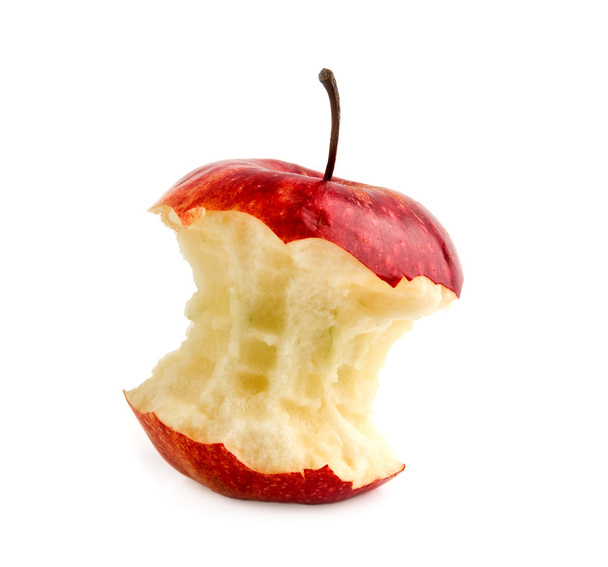 ugryziony czerwone jabłko - Zdjęcie, obraz