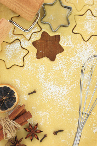 Making star cookies with cookie cutter - Photo, Image