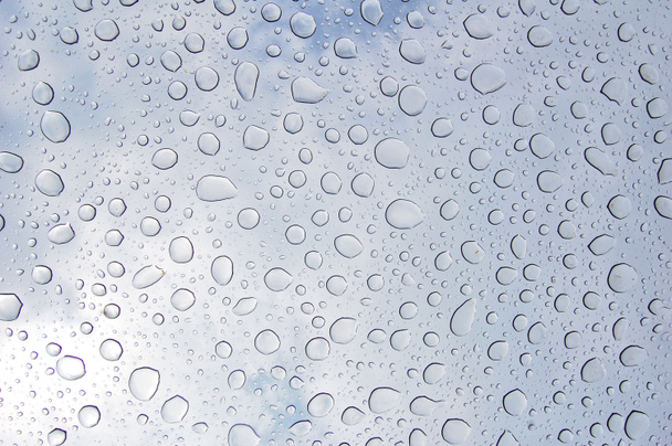 Water drops on a car roof window - Photo, Image