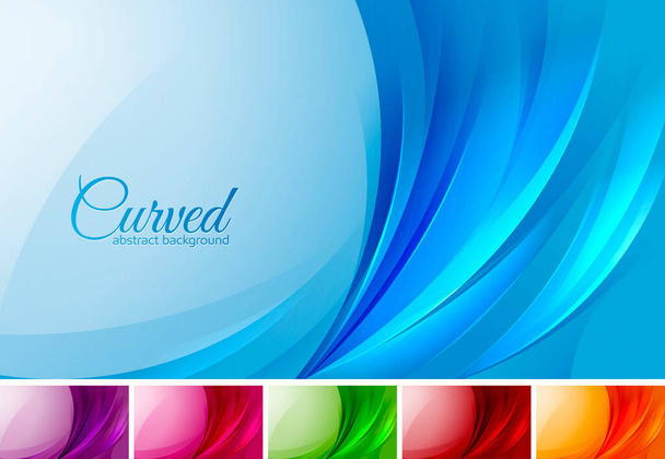 Kurvenvektor abstrakte Hintergrundserie. Anwendbar für Web-Hintergrund, Design-Element, Wandposter, Landing Page, Tapete und Social-Media-Element - Vektor, Bild