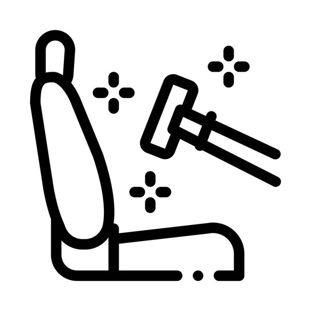 limpeza de assentos no ícone do carro ilustração do contorno do vetor
 - Vetor, Imagem
