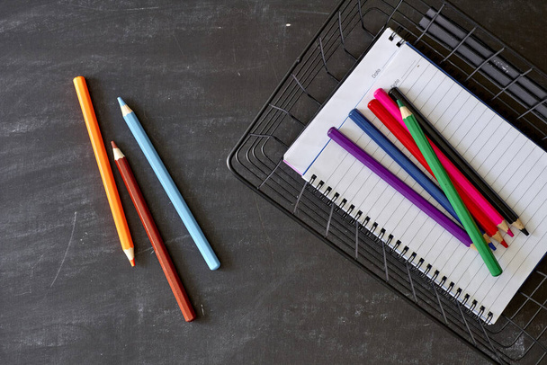A studio close up photo of coloring pencils - Photo, Image