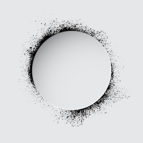 Grunge círculo branco
 - Vetor, Imagem