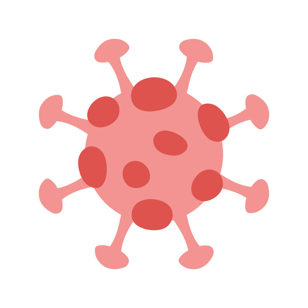 covid 19 pandemia koronawirusa zakaźna izolowana ikona - Wektor, obraz