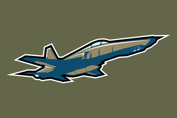Ikona vektoru amerického stíhacího letounu - Vektor, obrázek